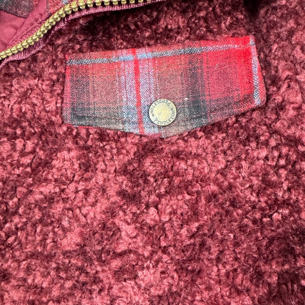 Pendleton Jacket Women's Small Full Zip Deep Pile… - image 3